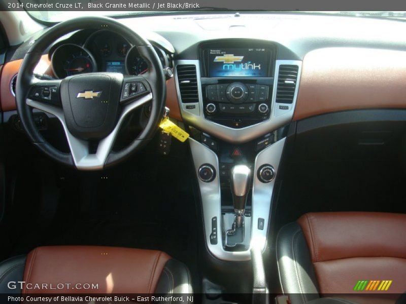 Black Granite Metallic / Jet Black/Brick 2014 Chevrolet Cruze LT