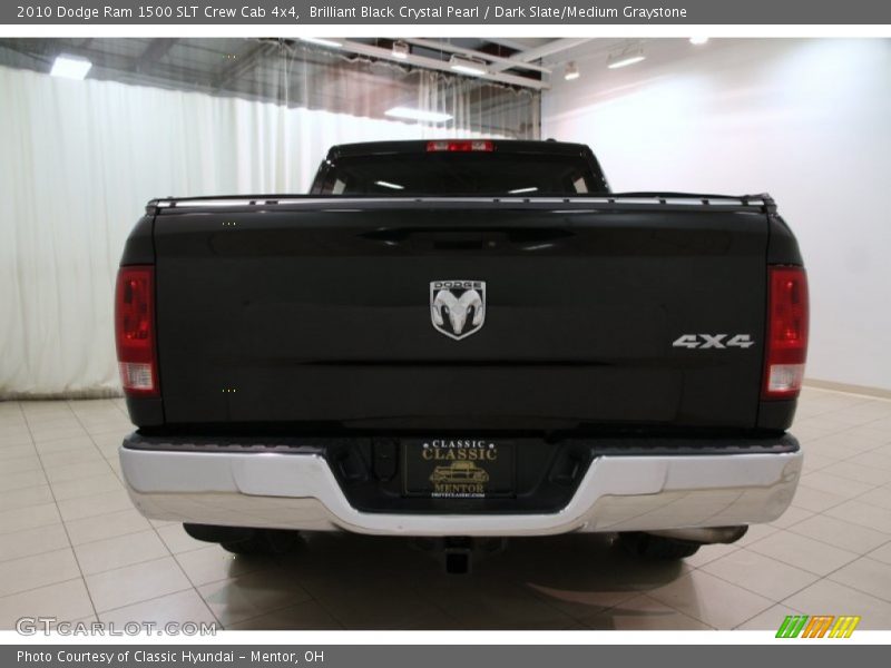 Brilliant Black Crystal Pearl / Dark Slate/Medium Graystone 2010 Dodge Ram 1500 SLT Crew Cab 4x4