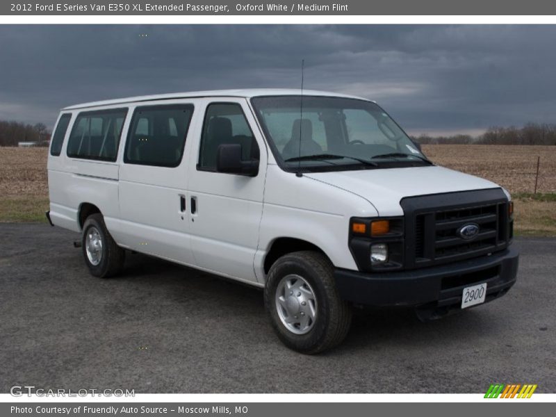 Oxford White / Medium Flint 2012 Ford E Series Van E350 XL Extended Passenger