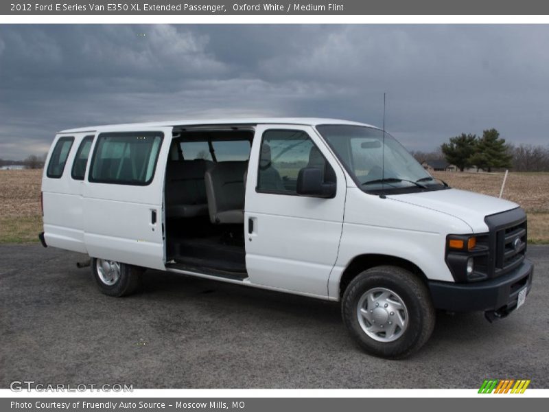 Oxford White / Medium Flint 2012 Ford E Series Van E350 XL Extended Passenger