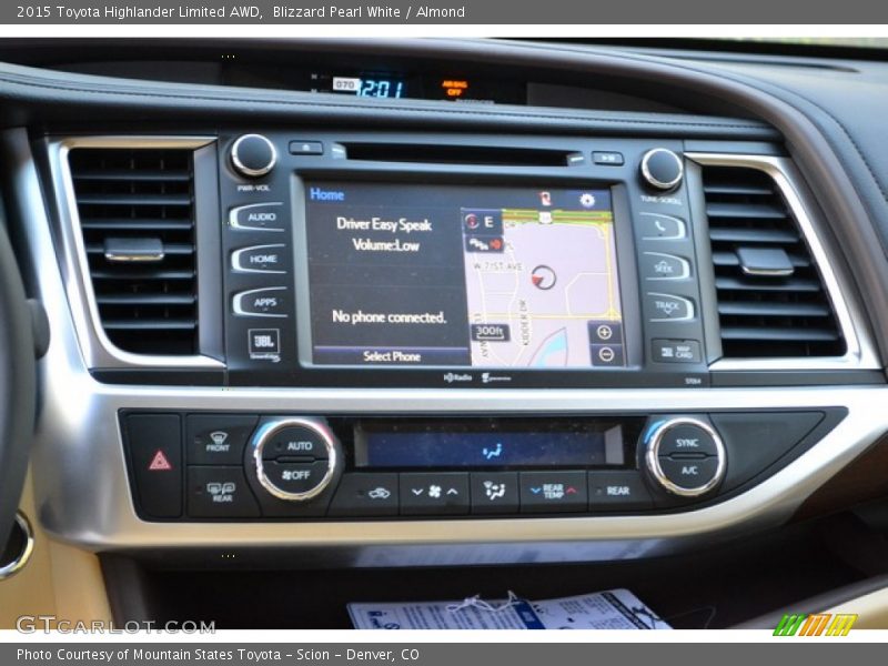 Blizzard Pearl White / Almond 2015 Toyota Highlander Limited AWD