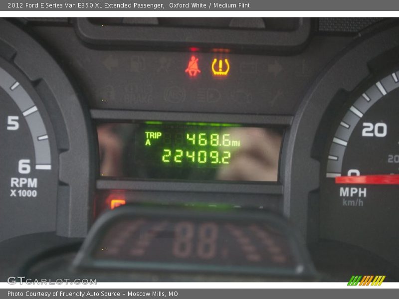 Oxford White / Medium Flint 2012 Ford E Series Van E350 XL Extended Passenger