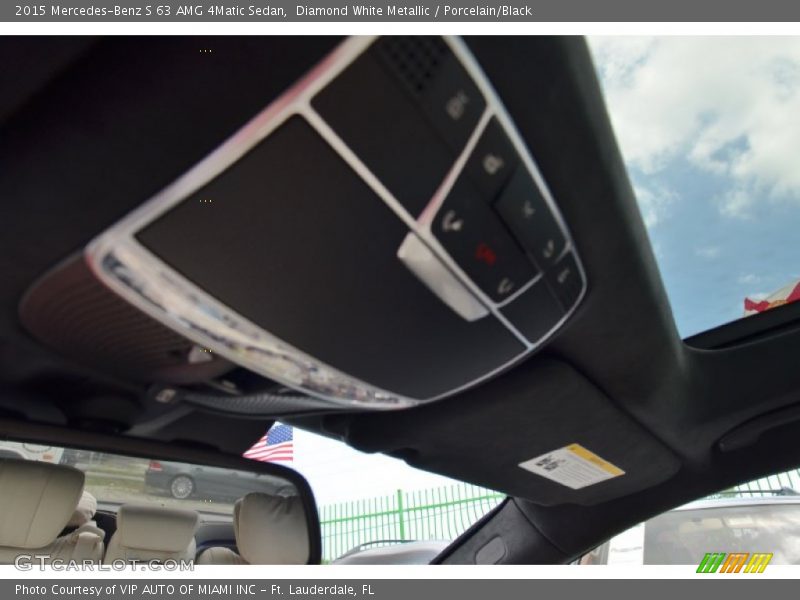 Diamond White Metallic / Porcelain/Black 2015 Mercedes-Benz S 63 AMG 4Matic Sedan