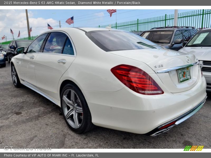 Diamond White Metallic / Porcelain/Black 2015 Mercedes-Benz S 63 AMG 4Matic Sedan