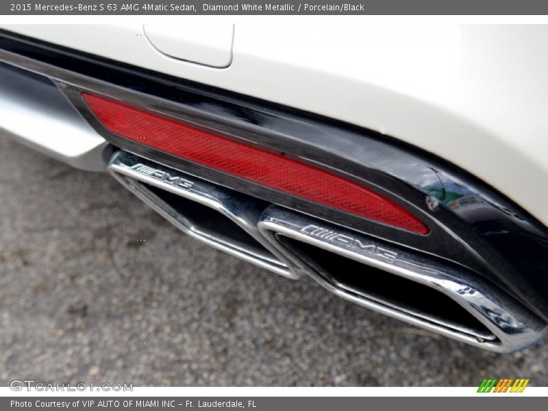 Diamond White Metallic / Porcelain/Black 2015 Mercedes-Benz S 63 AMG 4Matic Sedan