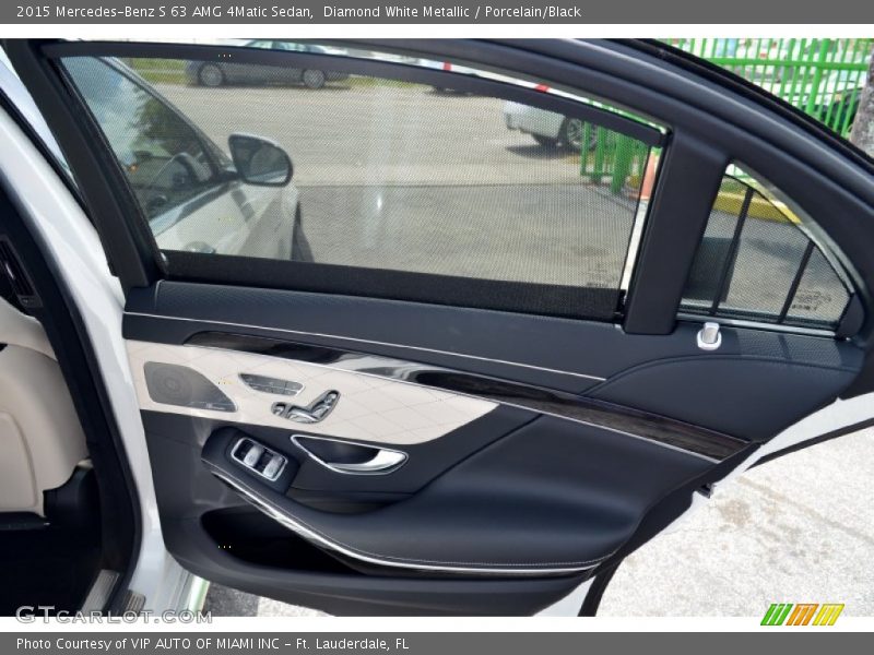 Diamond White Metallic / Porcelain/Black 2015 Mercedes-Benz S 63 AMG 4Matic Sedan