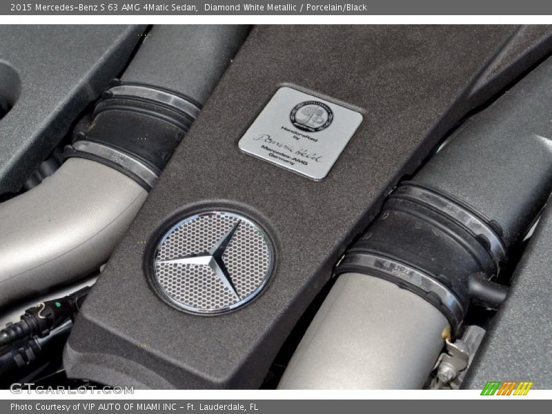 Diamond White Metallic / Porcelain/Black 2015 Mercedes-Benz S 63 AMG 4Matic Sedan