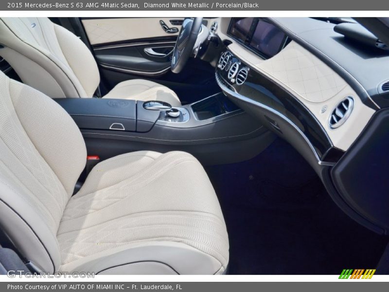 Diamond White Metallic / Porcelain/Black 2015 Mercedes-Benz S 63 AMG 4Matic Sedan