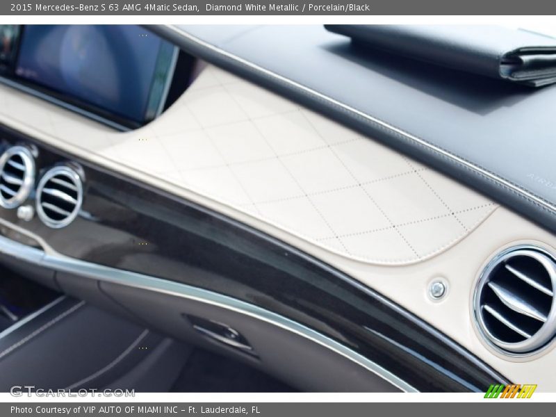 Diamond White Metallic / Porcelain/Black 2015 Mercedes-Benz S 63 AMG 4Matic Sedan