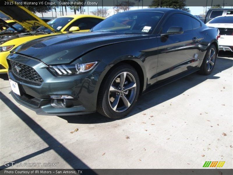 Guard Metallic / Ebony 2015 Ford Mustang V6 Coupe