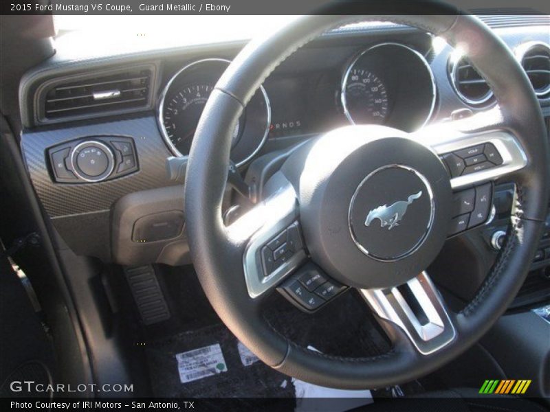 Guard Metallic / Ebony 2015 Ford Mustang V6 Coupe
