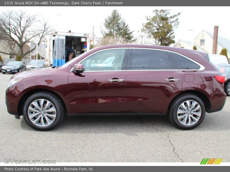 Dark Cherry Pearl / Parchment 2015 Acura MDX SH-AWD Technology