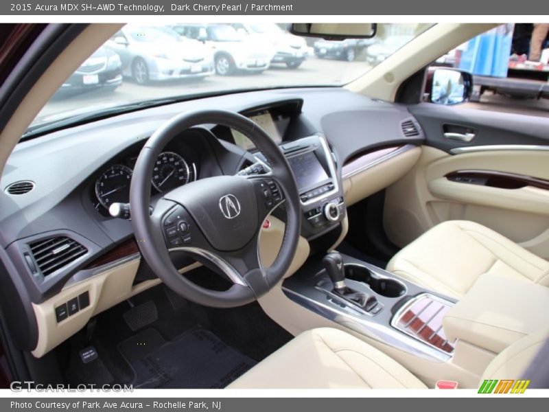 Dark Cherry Pearl / Parchment 2015 Acura MDX SH-AWD Technology