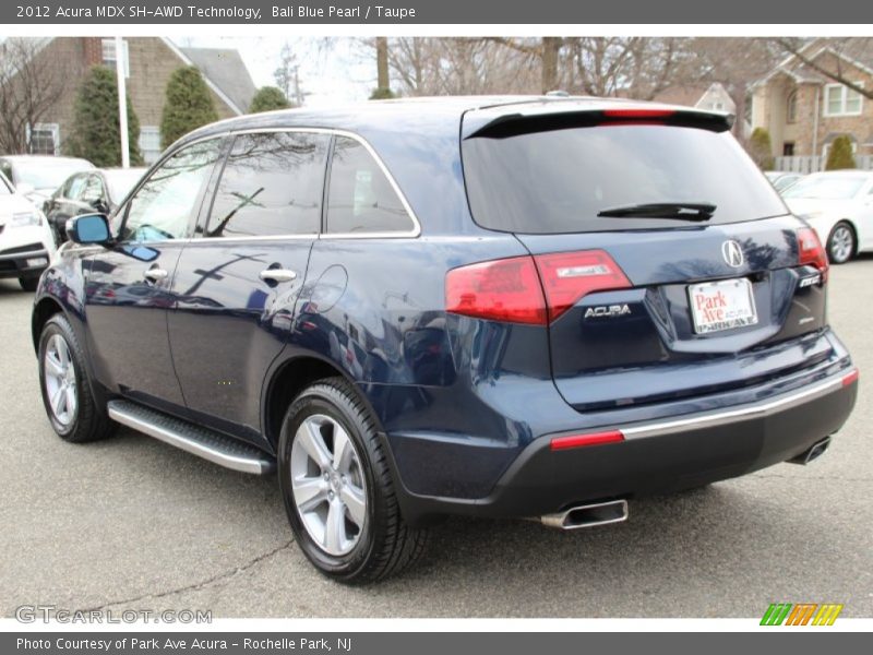 Bali Blue Pearl / Taupe 2012 Acura MDX SH-AWD Technology
