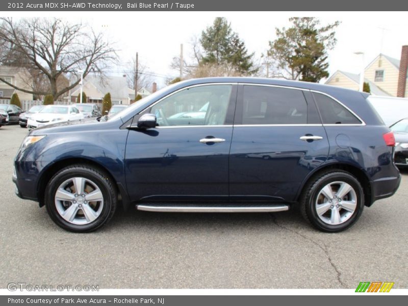 Bali Blue Pearl / Taupe 2012 Acura MDX SH-AWD Technology