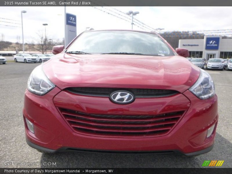 Garnet Red / Black 2015 Hyundai Tucson SE AWD