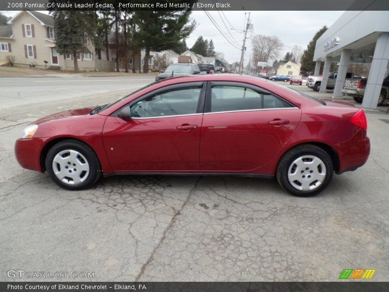 Performance Red Metallic / Ebony Black 2008 Pontiac G6 Value Leader Sedan