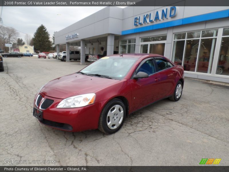 Performance Red Metallic / Ebony Black 2008 Pontiac G6 Value Leader Sedan
