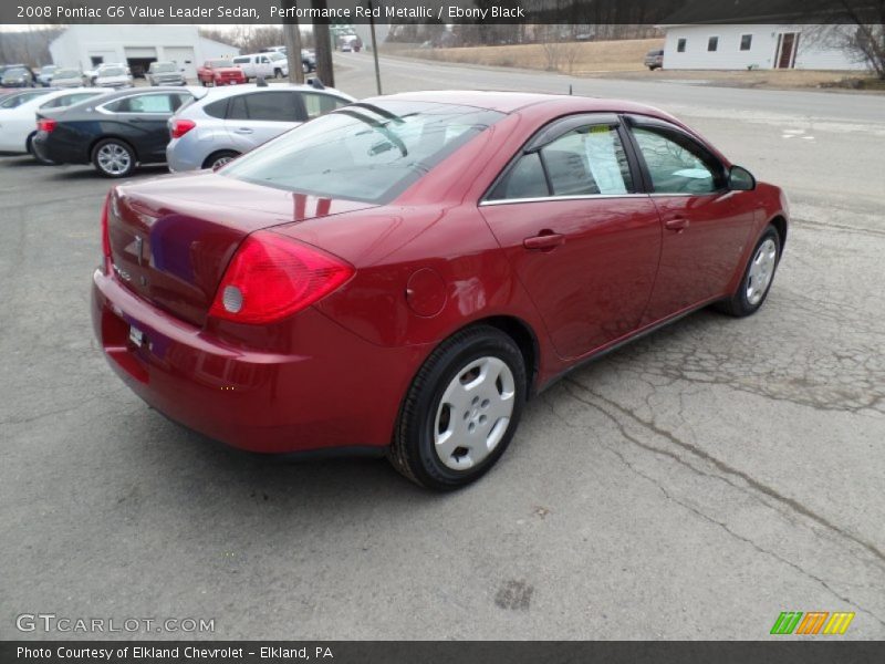 Performance Red Metallic / Ebony Black 2008 Pontiac G6 Value Leader Sedan