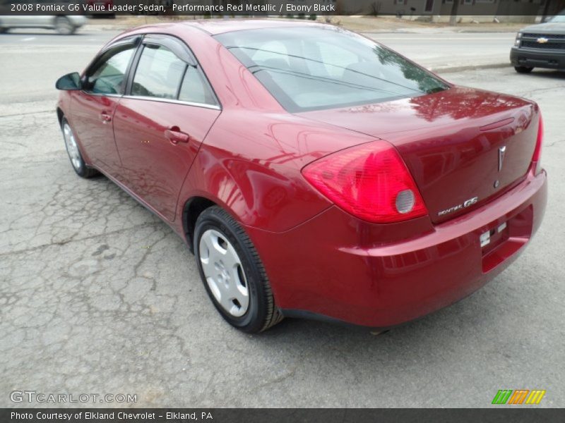 Performance Red Metallic / Ebony Black 2008 Pontiac G6 Value Leader Sedan