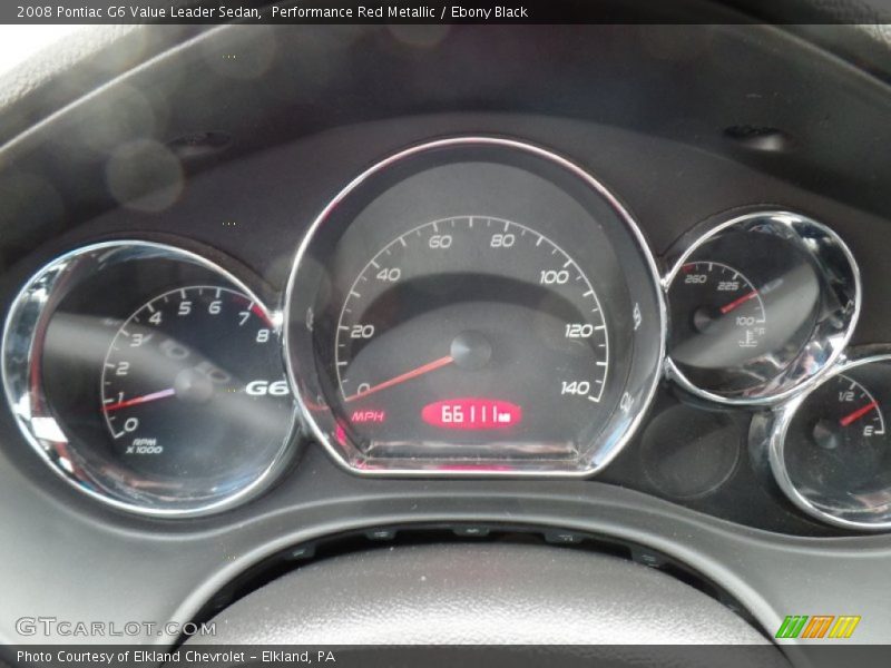 Performance Red Metallic / Ebony Black 2008 Pontiac G6 Value Leader Sedan