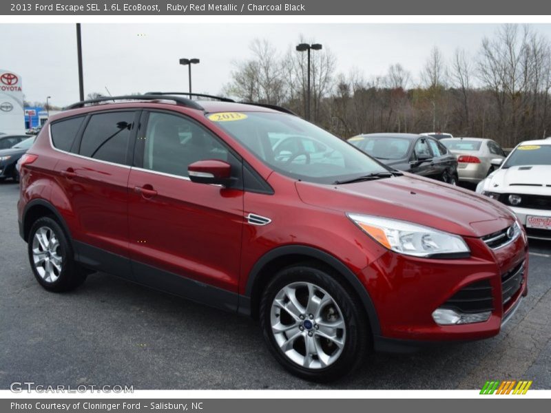 Ruby Red Metallic / Charcoal Black 2013 Ford Escape SEL 1.6L EcoBoost