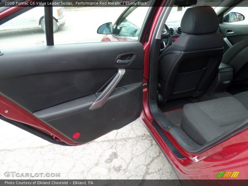 Performance Red Metallic / Ebony Black 2008 Pontiac G6 Value Leader Sedan