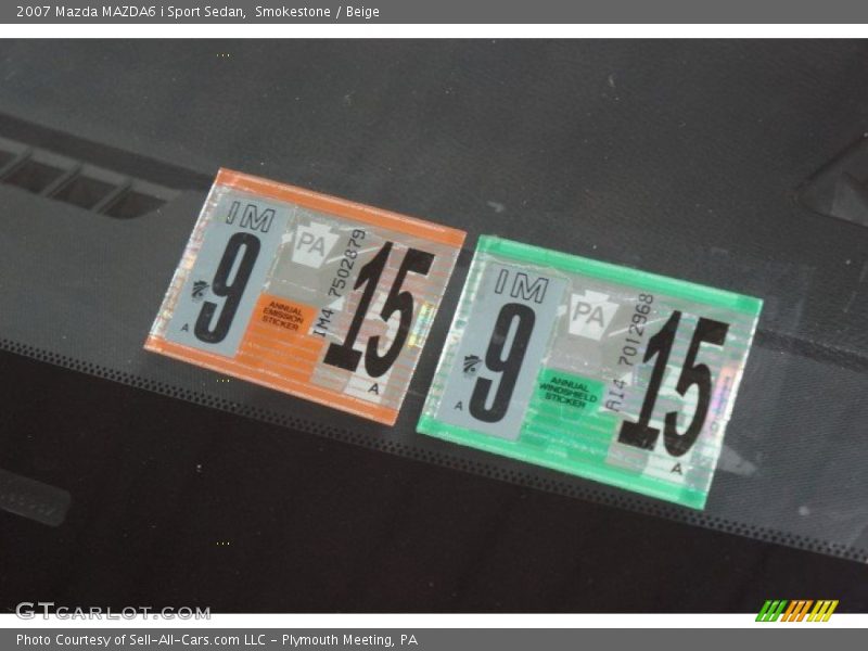Smokestone / Beige 2007 Mazda MAZDA6 i Sport Sedan