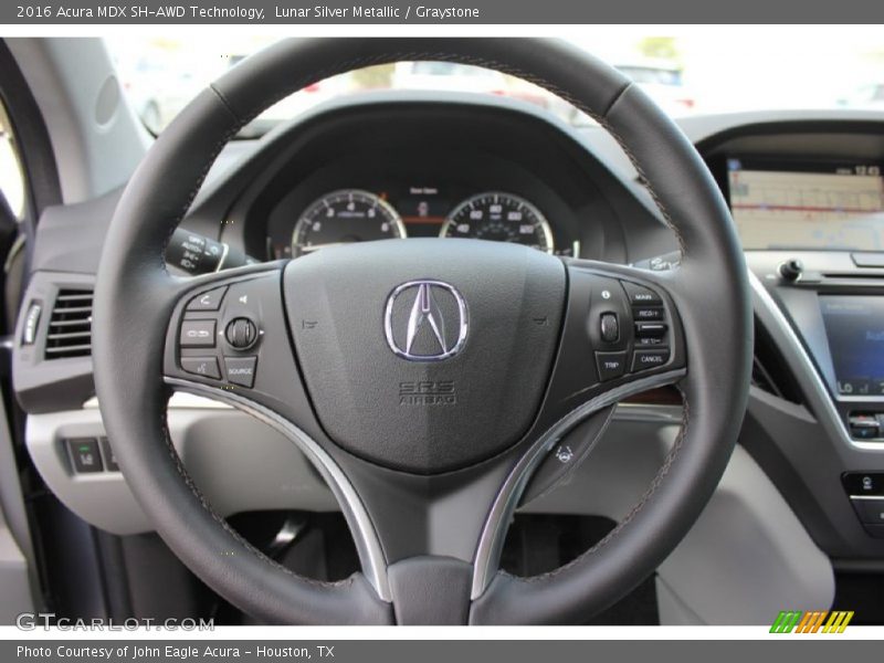 Lunar Silver Metallic / Graystone 2016 Acura MDX SH-AWD Technology