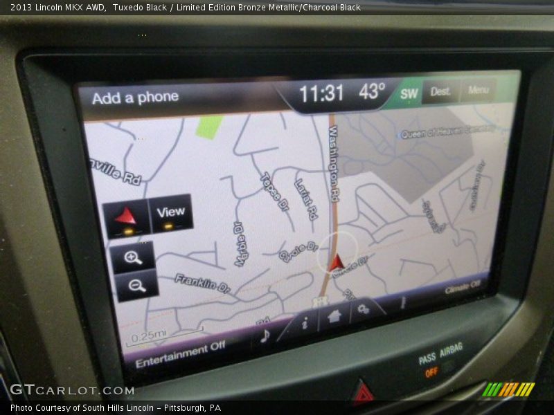 Navigation of 2013 MKX AWD