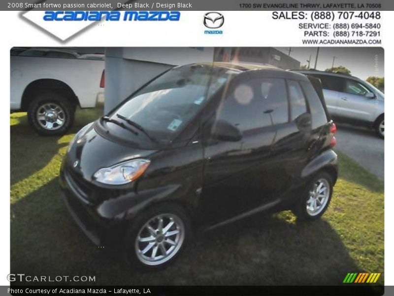 Deep Black / Design Black 2008 Smart fortwo passion cabriolet