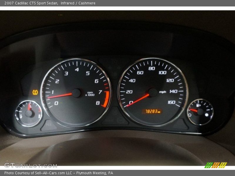 Infrared / Cashmere 2007 Cadillac CTS Sport Sedan