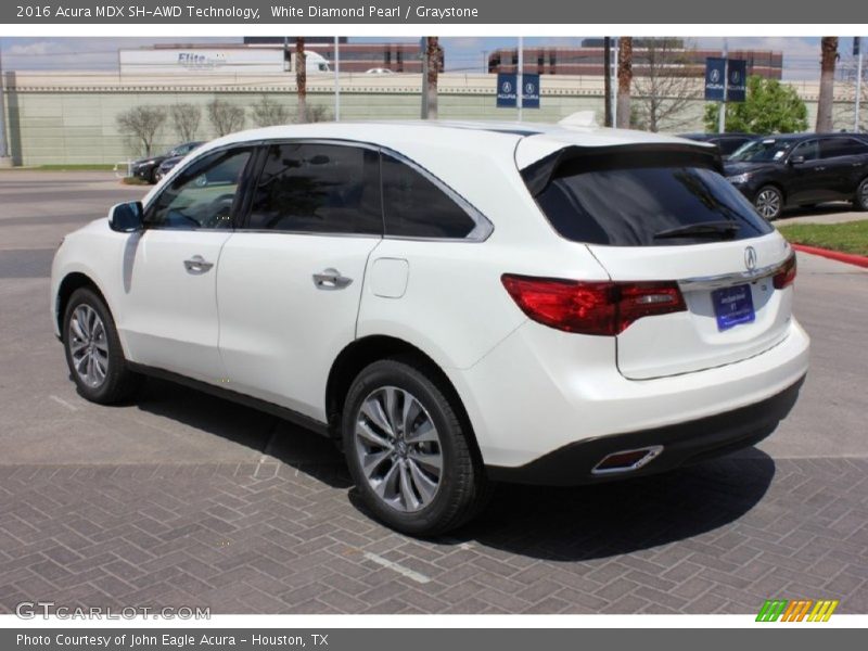 White Diamond Pearl / Graystone 2016 Acura MDX SH-AWD Technology