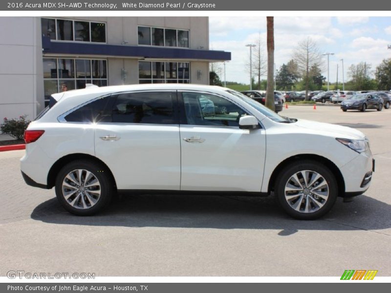 White Diamond Pearl / Graystone 2016 Acura MDX SH-AWD Technology