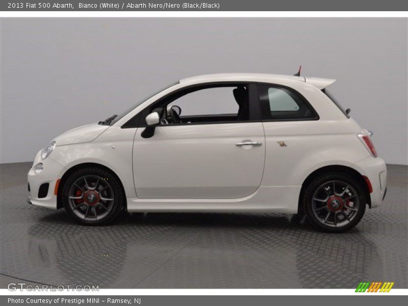 Bianco (White) / Abarth Nero/Nero (Black/Black) 2013 Fiat 500 Abarth