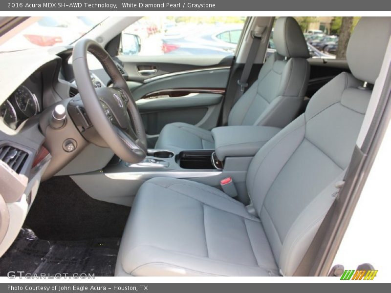 White Diamond Pearl / Graystone 2016 Acura MDX SH-AWD Technology