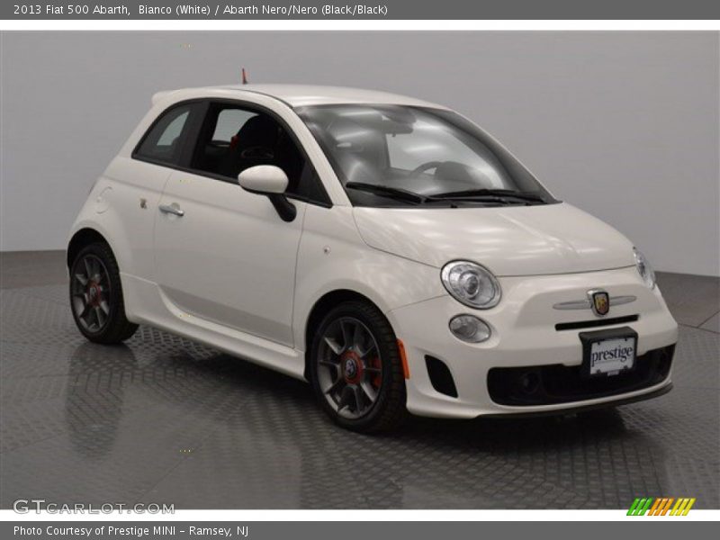 Bianco (White) / Abarth Nero/Nero (Black/Black) 2013 Fiat 500 Abarth