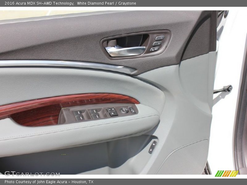 White Diamond Pearl / Graystone 2016 Acura MDX SH-AWD Technology