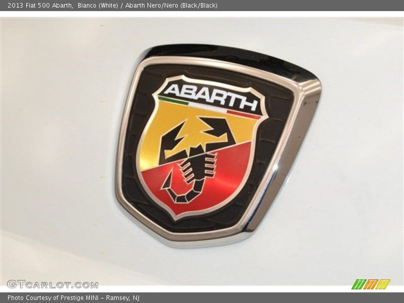 Bianco (White) / Abarth Nero/Nero (Black/Black) 2013 Fiat 500 Abarth