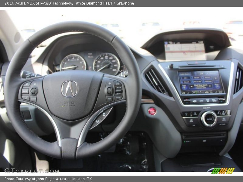 White Diamond Pearl / Graystone 2016 Acura MDX SH-AWD Technology