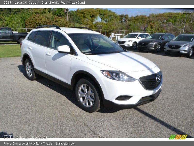 Crystal White Pearl Mica / Sand 2015 Mazda CX-9 Sport