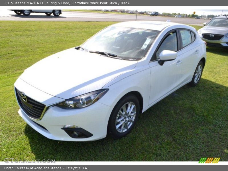 Snowflake White Pearl Mica / Black 2015 Mazda MAZDA3 i Touring 5 Door