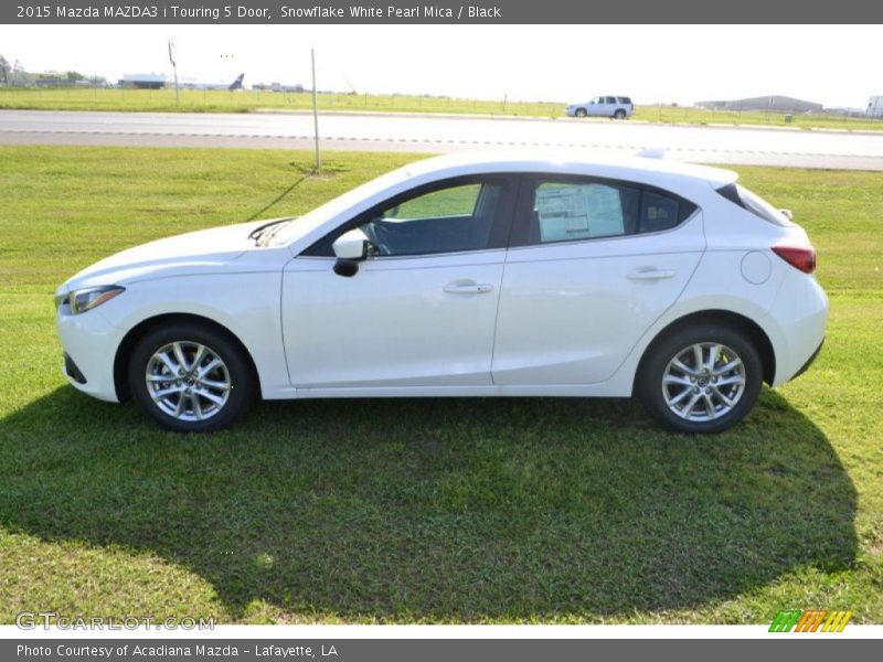 Snowflake White Pearl Mica / Black 2015 Mazda MAZDA3 i Touring 5 Door