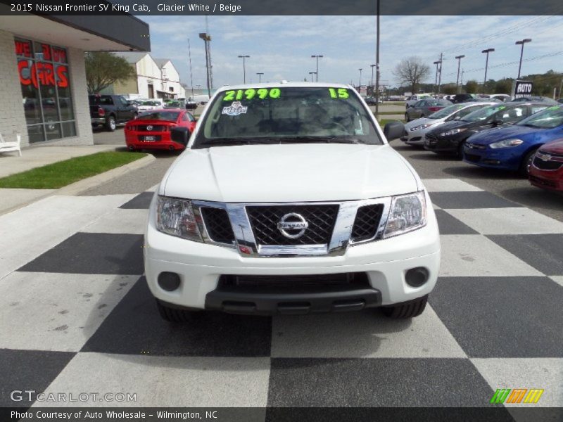Glacier White / Beige 2015 Nissan Frontier SV King Cab