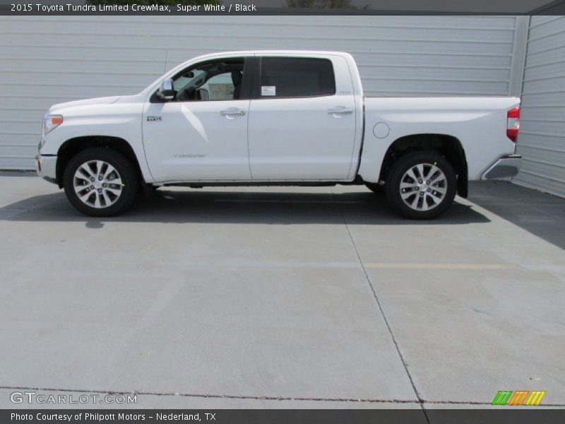 Super White / Black 2015 Toyota Tundra Limited CrewMax