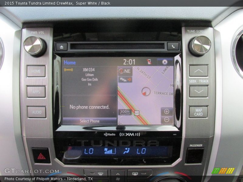 Navigation of 2015 Tundra Limited CrewMax