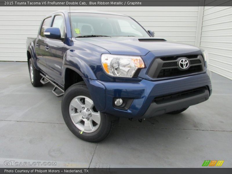 Blue Ribbon Metallic / Graphite 2015 Toyota Tacoma V6 PreRunner Double Cab