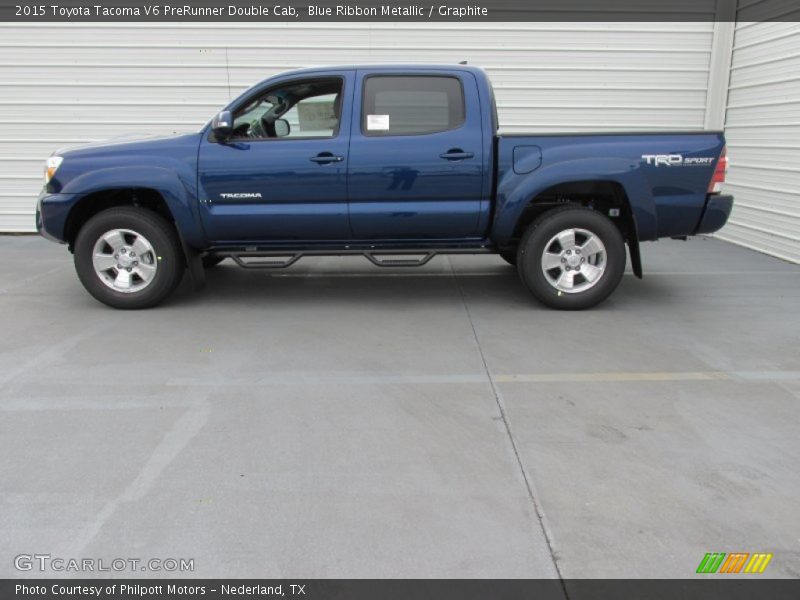 Blue Ribbon Metallic / Graphite 2015 Toyota Tacoma V6 PreRunner Double Cab