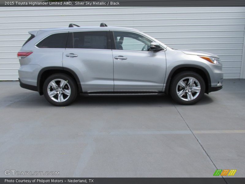 Silver Sky Metallic / Black 2015 Toyota Highlander Limited AWD