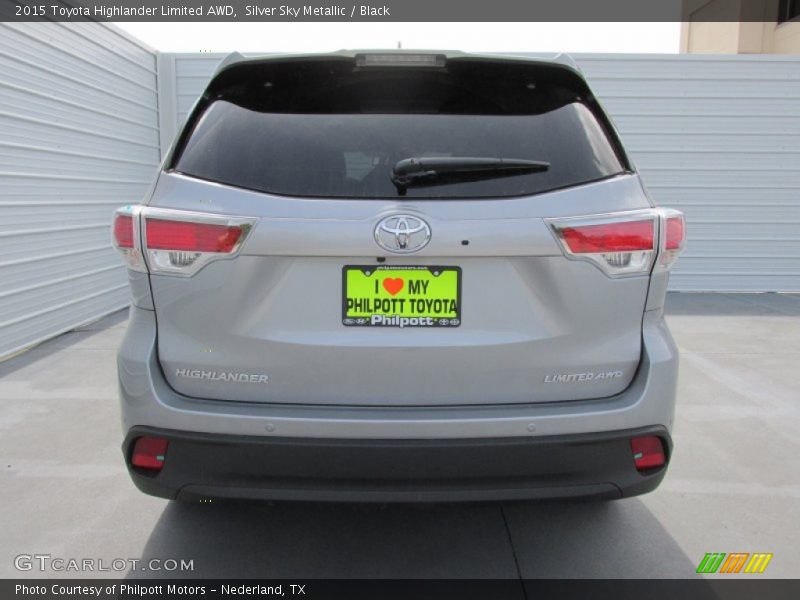 Silver Sky Metallic / Black 2015 Toyota Highlander Limited AWD